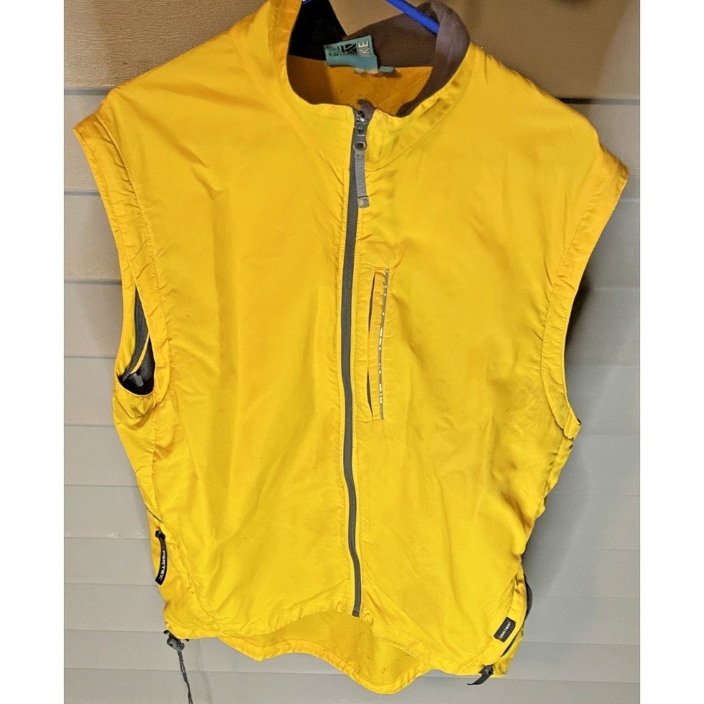 Karrimor LARGE bike vest, PERTEX convertible jacket MISSING SLEEVES yellow - Picture 2 of 16